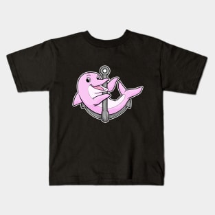 Dolphin with Anchor Kids T-Shirt